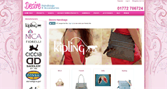 Desktop Screenshot of desirehandbags.co.uk